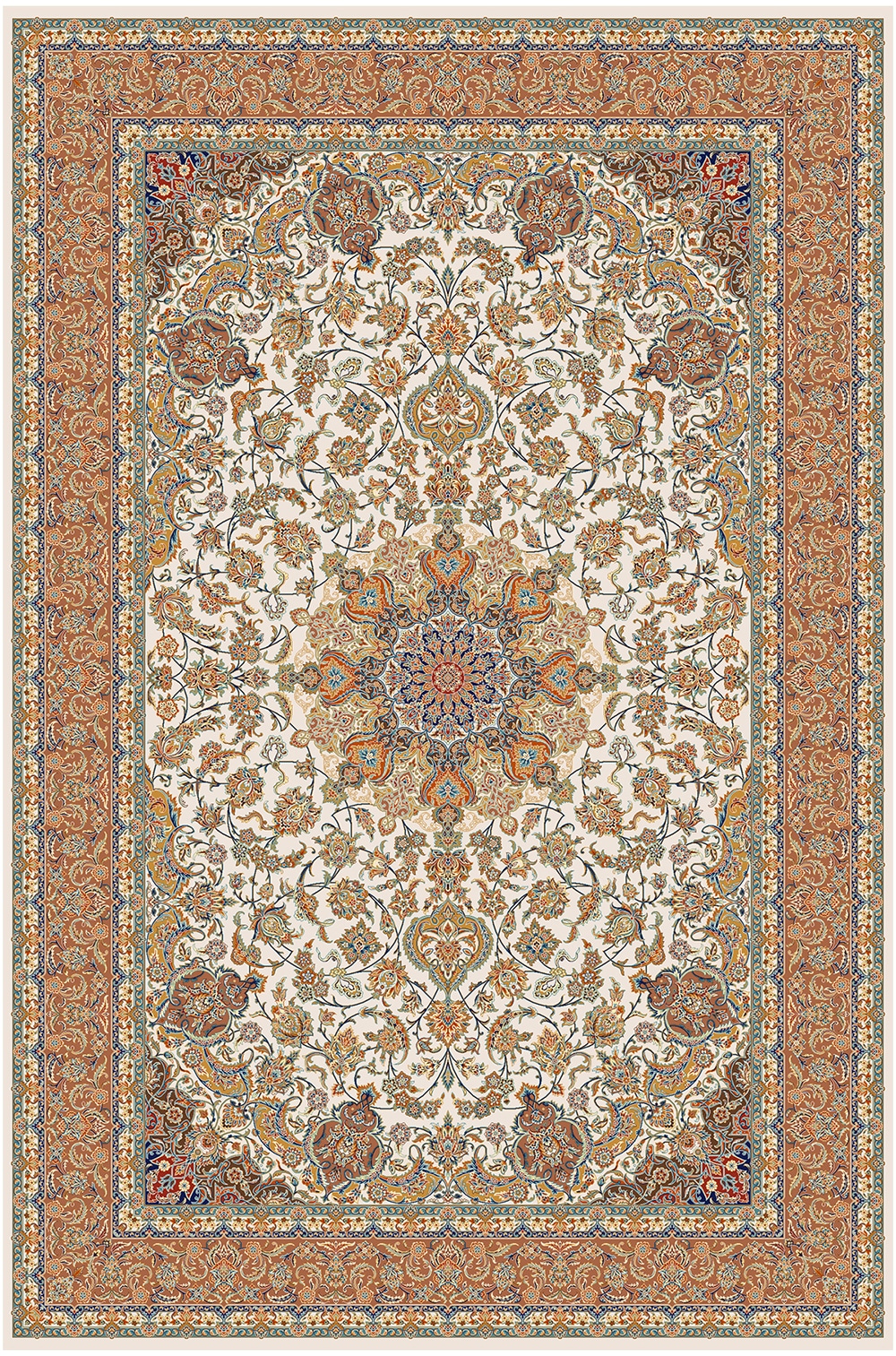 2032-کرم Machine Carpet – Kashmir collection – 2032 - Image 1
