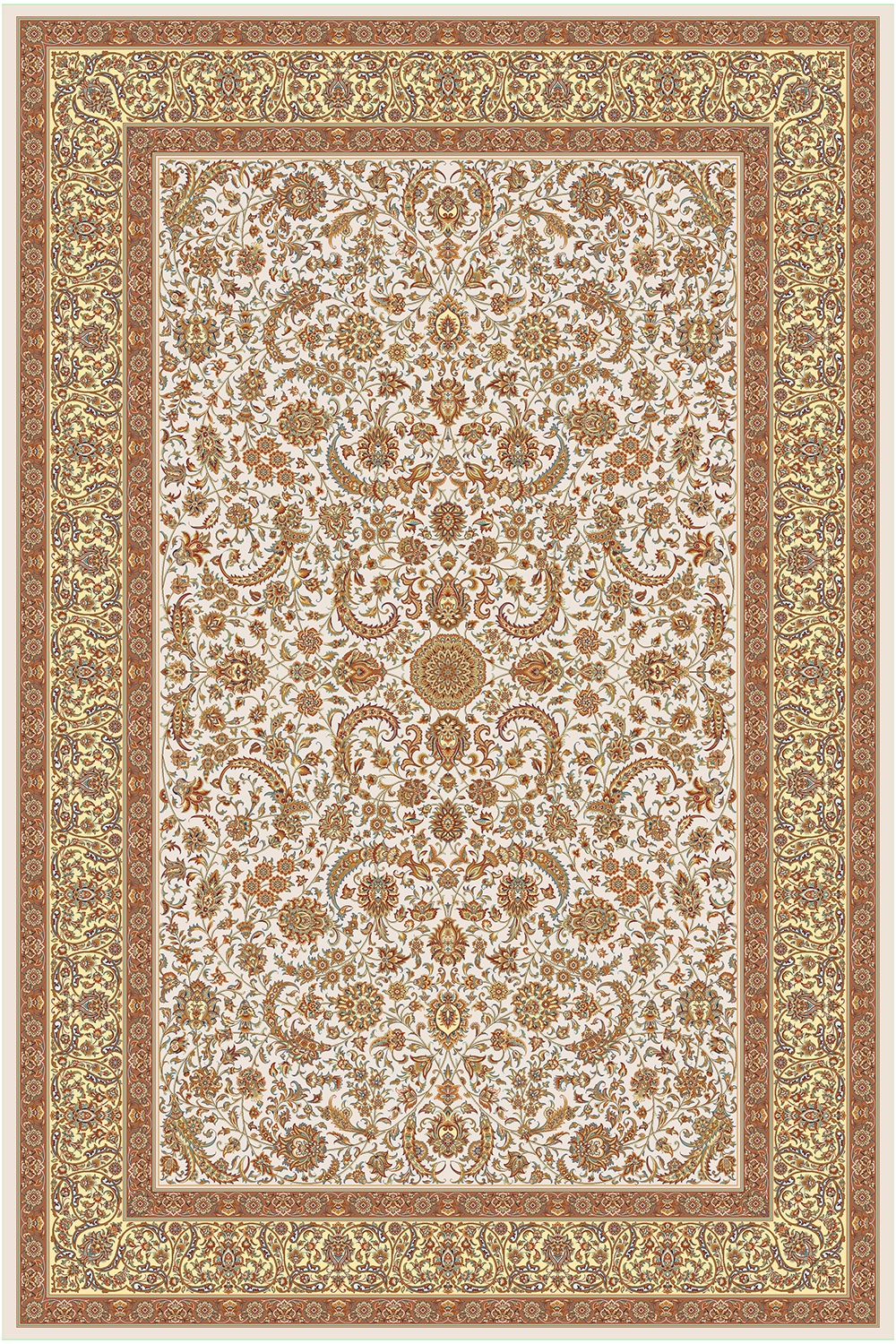 2047-کرم Machine Carpet – Kashmir collection – 2047 - Image 1