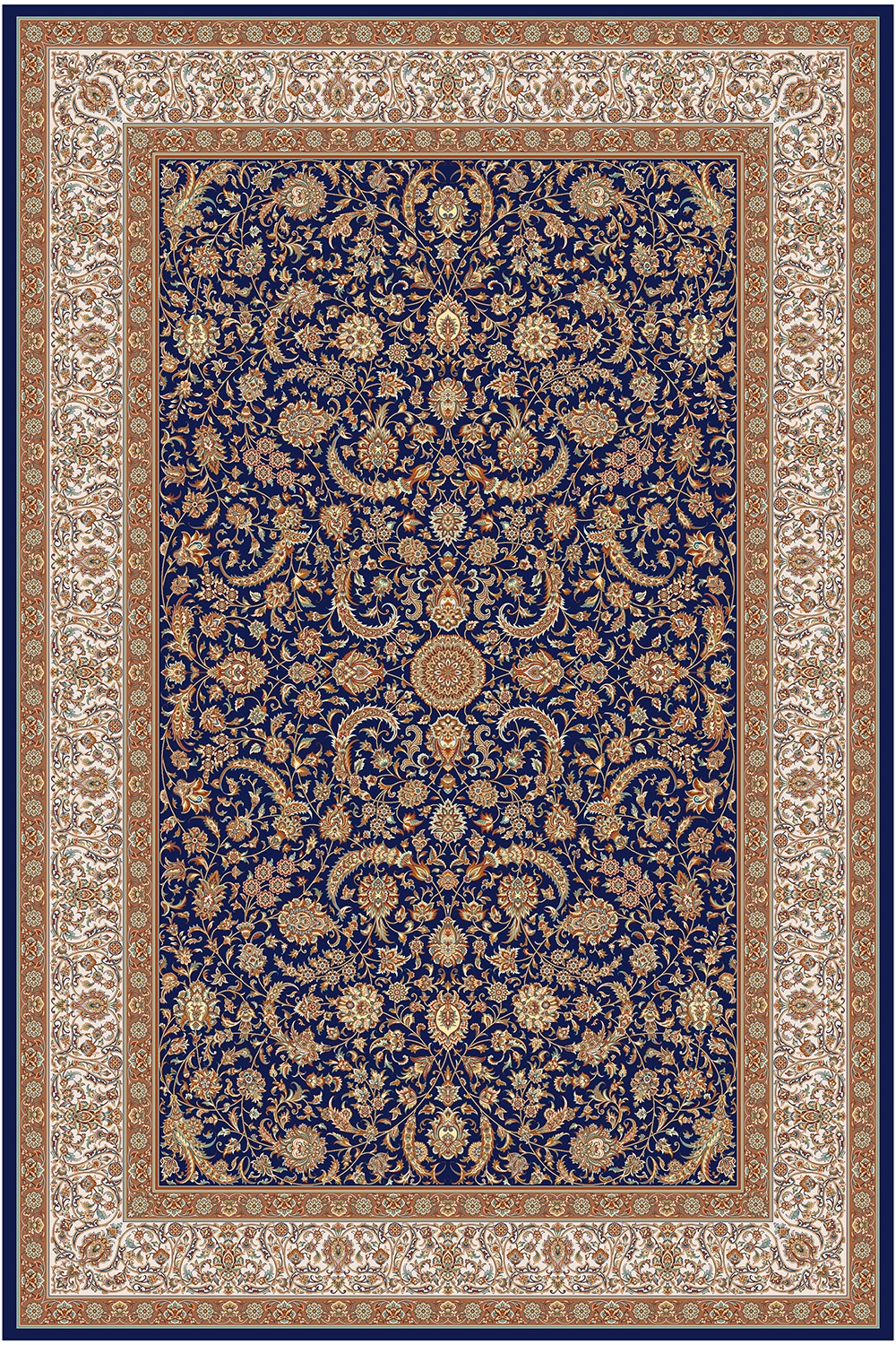 2059-سرمه-ای Machine Carpet – Kashmir collection – 2059 - Image 1