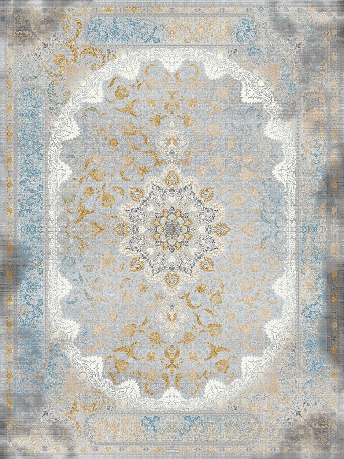 3005-نقره-ای Machine Carpet - Teana Collection - 3005 - Image 1