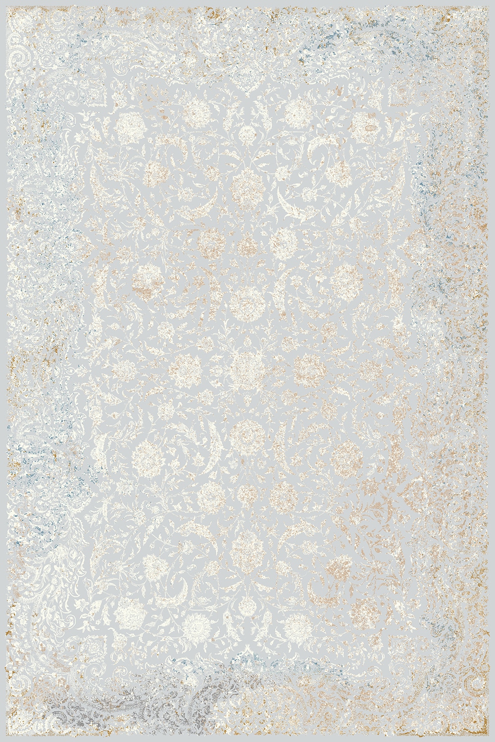 3055-نقره-ای Machine Carpet - Teana Collection - 3055 - Image 1