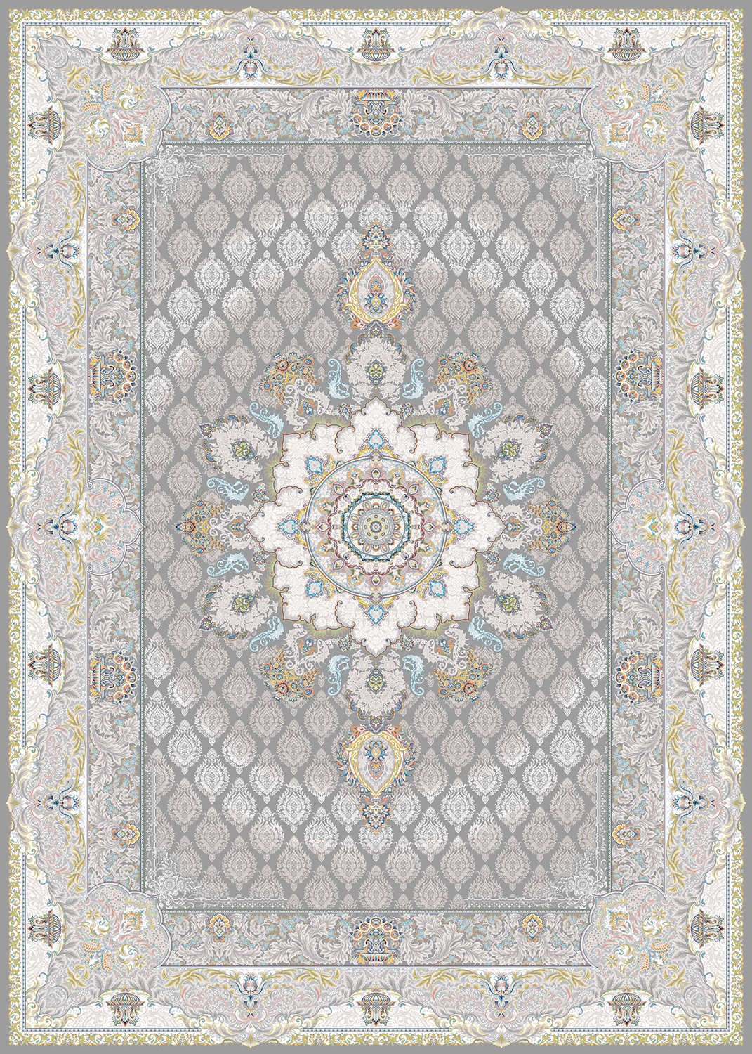 3527-ذغالی.jpg Machine Carpet - Ashrafi Collection - 3527 - Image 1