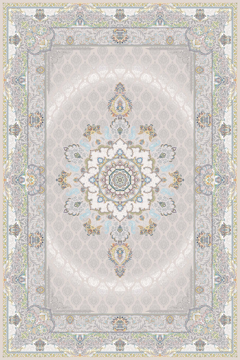 3530-کرم-نخودی Machine Carpet - Ashrafi Collection - 3530 - Image 1