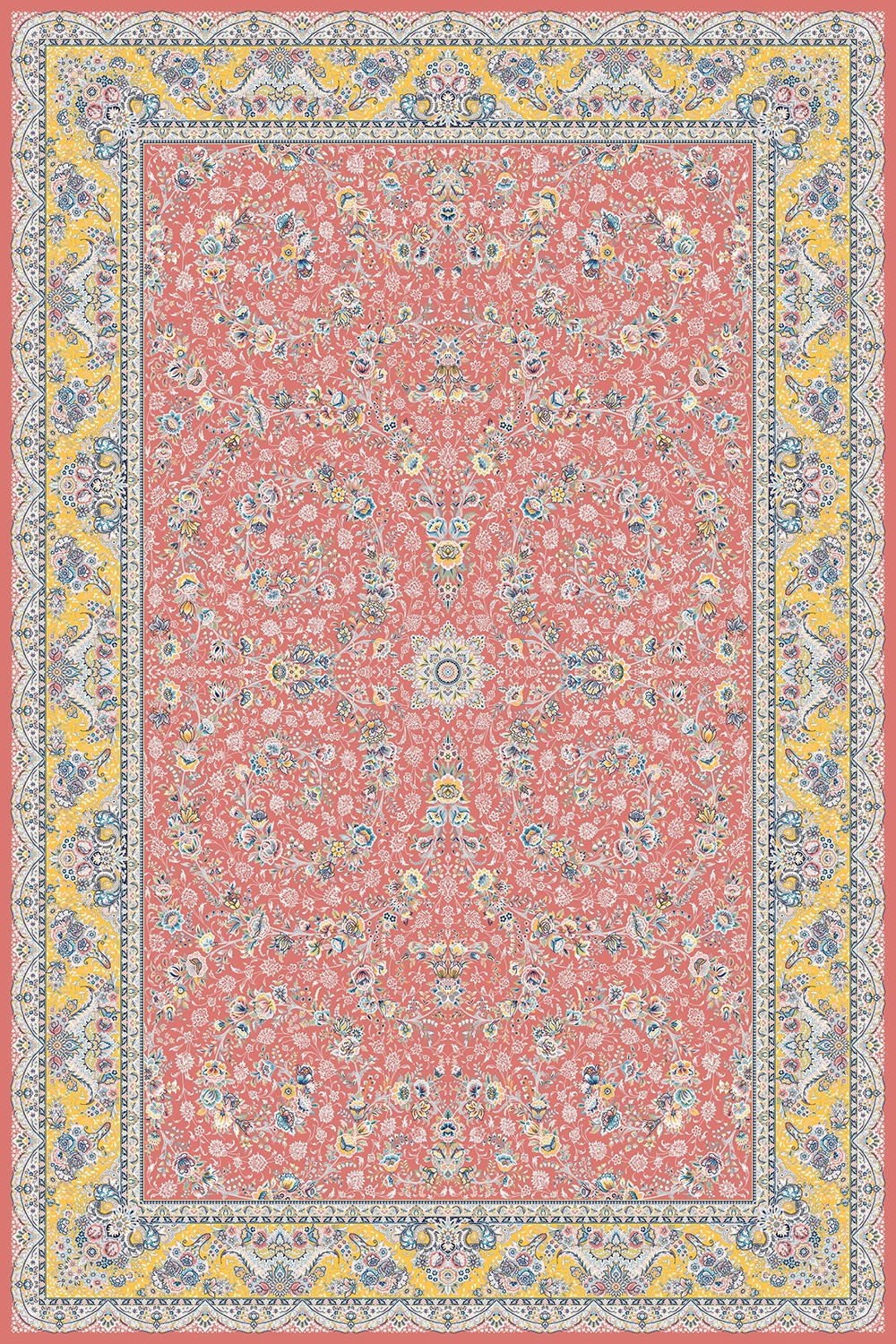 3535-گلبهی Machine Carpet - Ashrafi Collection - 3535 - Image 1