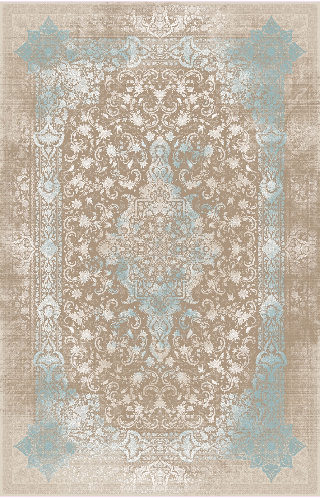 5103-گردویی Machine Carpet - Antique collection - 5103 - Image 1