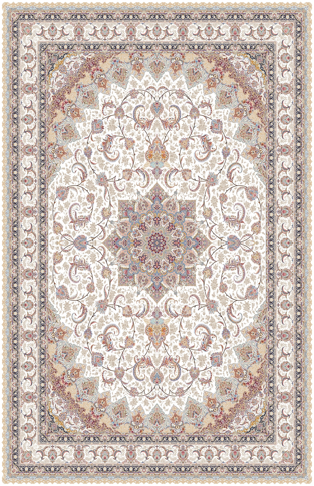 5138-کرم Machine Carpet - Atlas collection - 5138 - Image 1