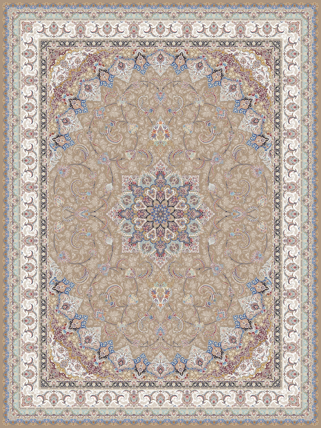 5143-گردویی Machine Carpet - Atlas collection - 5143 - Image 1