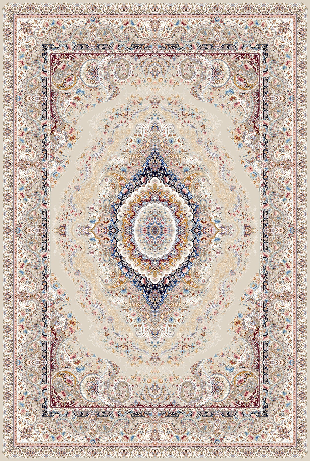 5144-بژ Machine Carpet - Atlas collection - 5144 - Image 1