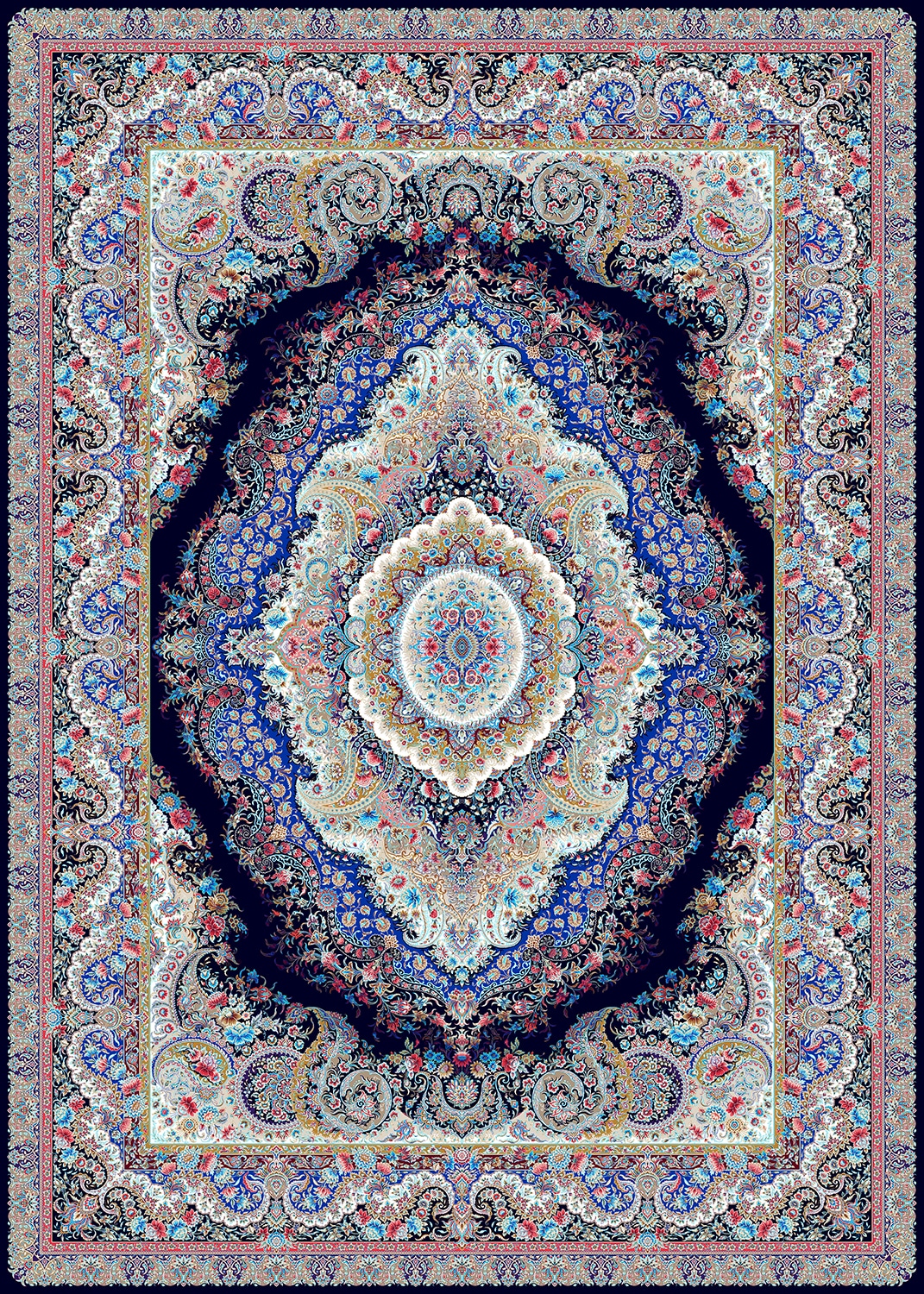 5152-سرمه-ای Machine Carpet - Atlas collection - 5152 - Image 1