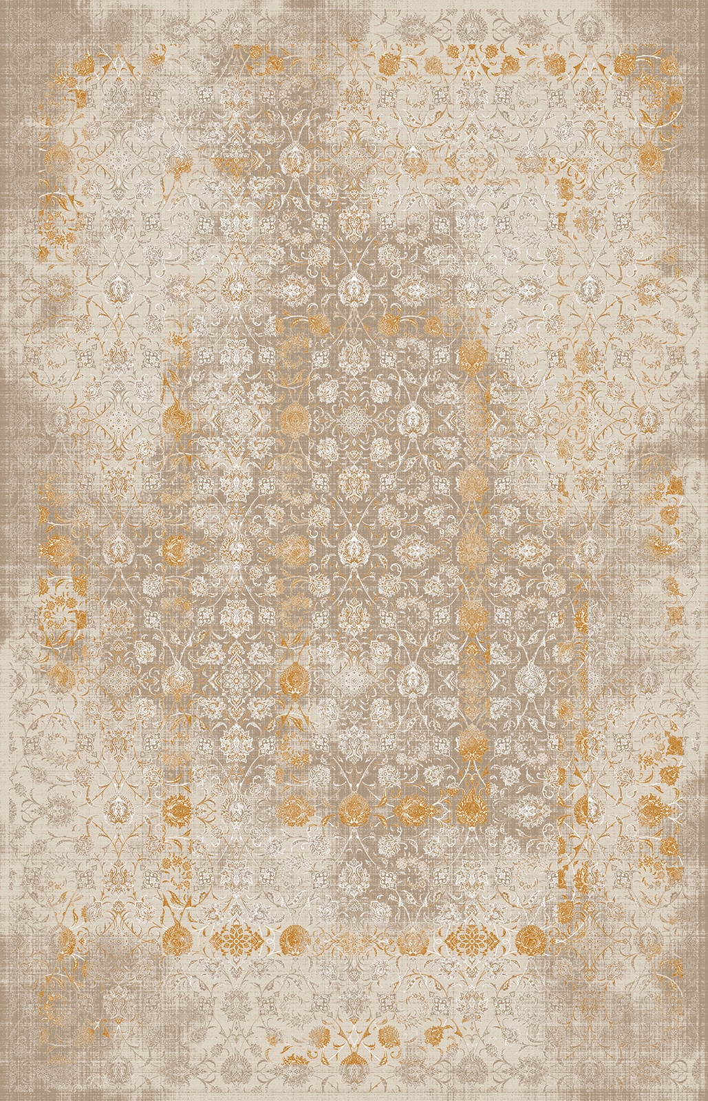 5204-بژ Machine Carpet - Antique collection - 5204 - Image 1