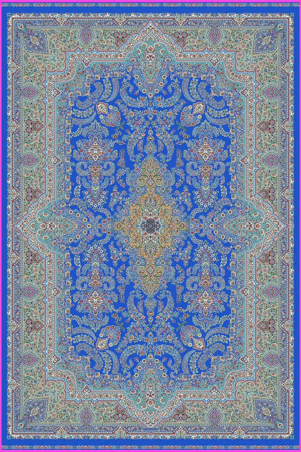 5827_g6sk_blue_bej.jpg Harir collection - 5827 - Image 1