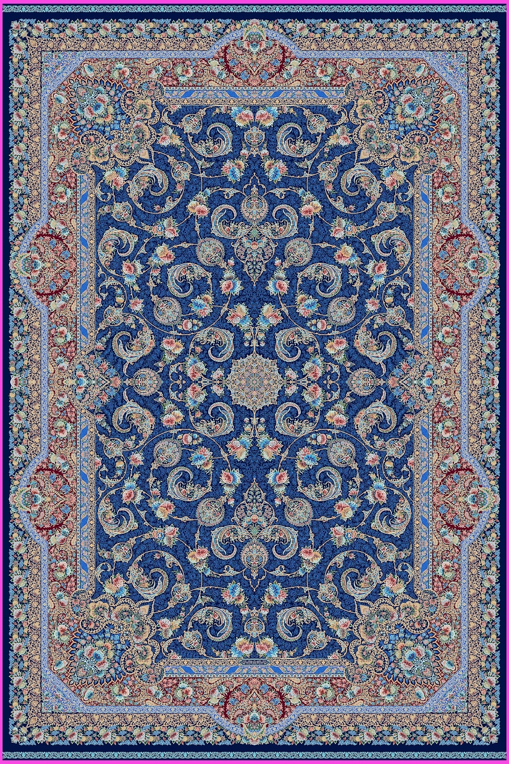 5871_g695_dark-blue_red Harir collection - 5871 - Image 1