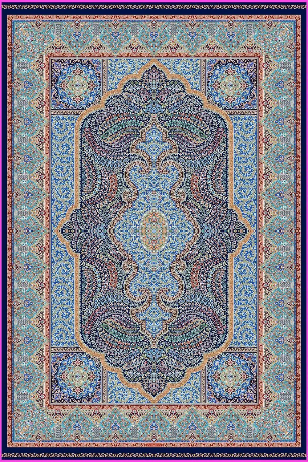 5901_g696_dark-blue_light-blue.jpg Harir Plus collection - 5901 - Image 1